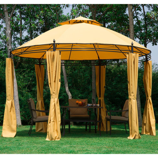 Garten Living 350 cm x 350 cm Pavillon aus Stahl | Wayfair.de